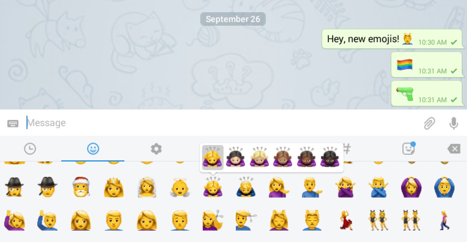 telegram not updating emojis on mac os