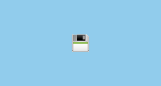 Emoji White Hard Shell Floppy Disk