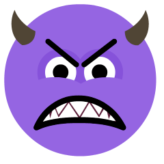 Angry Face with Horns on Skype Emoticons 1.2