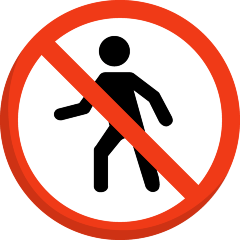 🚷 No Pedestrians Emoji