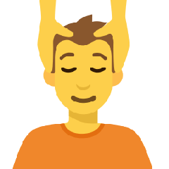 Person Getting Massage on Skype Emoticons 1.2