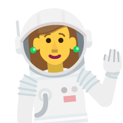 Woman Astronaut on Skype Emoticons 1.2
