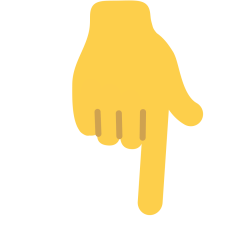 Backhand Index Pointing Down on Skype Emoticons 1.2