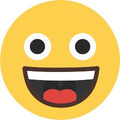 Grinning Face with Big Eyes on Skype Emoticons 1.2