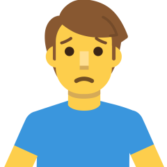 Man Frowning on Skype Emoticons 1.2