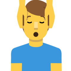 Man Getting Massage on Skype Emoticons 1.2