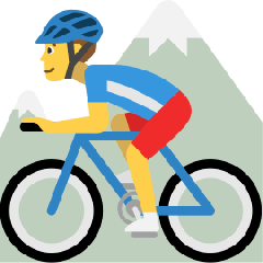 Man Mountain Biking on Skype Emoticons 1.2