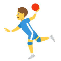 Man Playing Handball on Skype Emoticons 1.2
