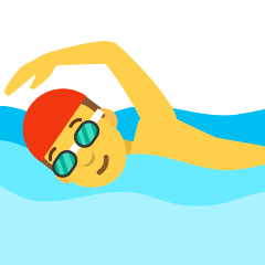 Man Swimming on Skype Emoticons 1.2