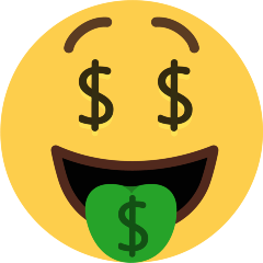 Money-Mouth Face on Skype Emoticons 1.2