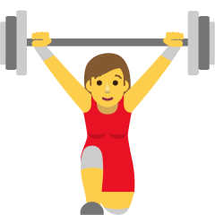 Woman Lifting Weights on Skype Emoticons 1.2