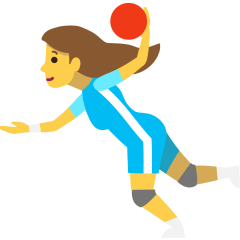 Woman Playing Handball on Skype Emoticons 1.2